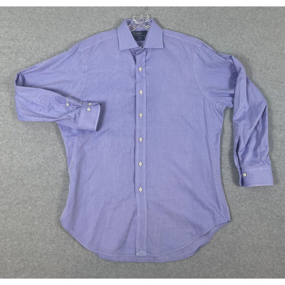 Men's Polo by Ralph Lauren Long Sleeve Dress Shirt Regent Classic Fit Size 16 32
